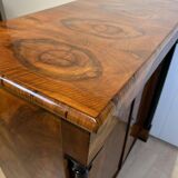 Large Biedermeier Half-Cabinet in Ebonized Walnut, South Germany, 1820