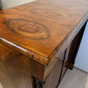 Large Biedermeier Half-Cabinet in Ebonized Walnut, South Germany, 1820