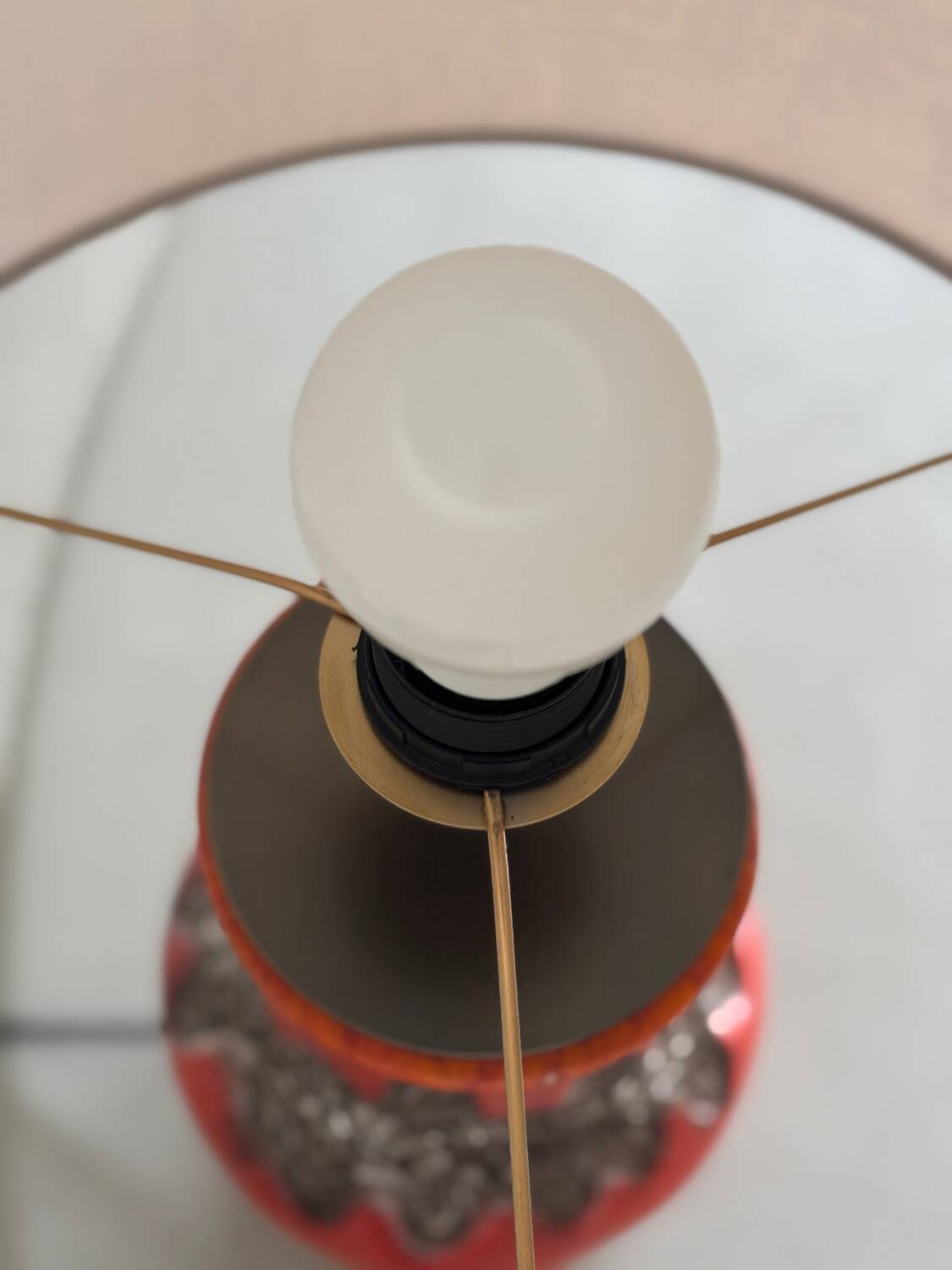 Unique West Germany ceramic lamp by Bhöhr