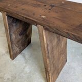 Stool / workshop bench raw wood vintage patina