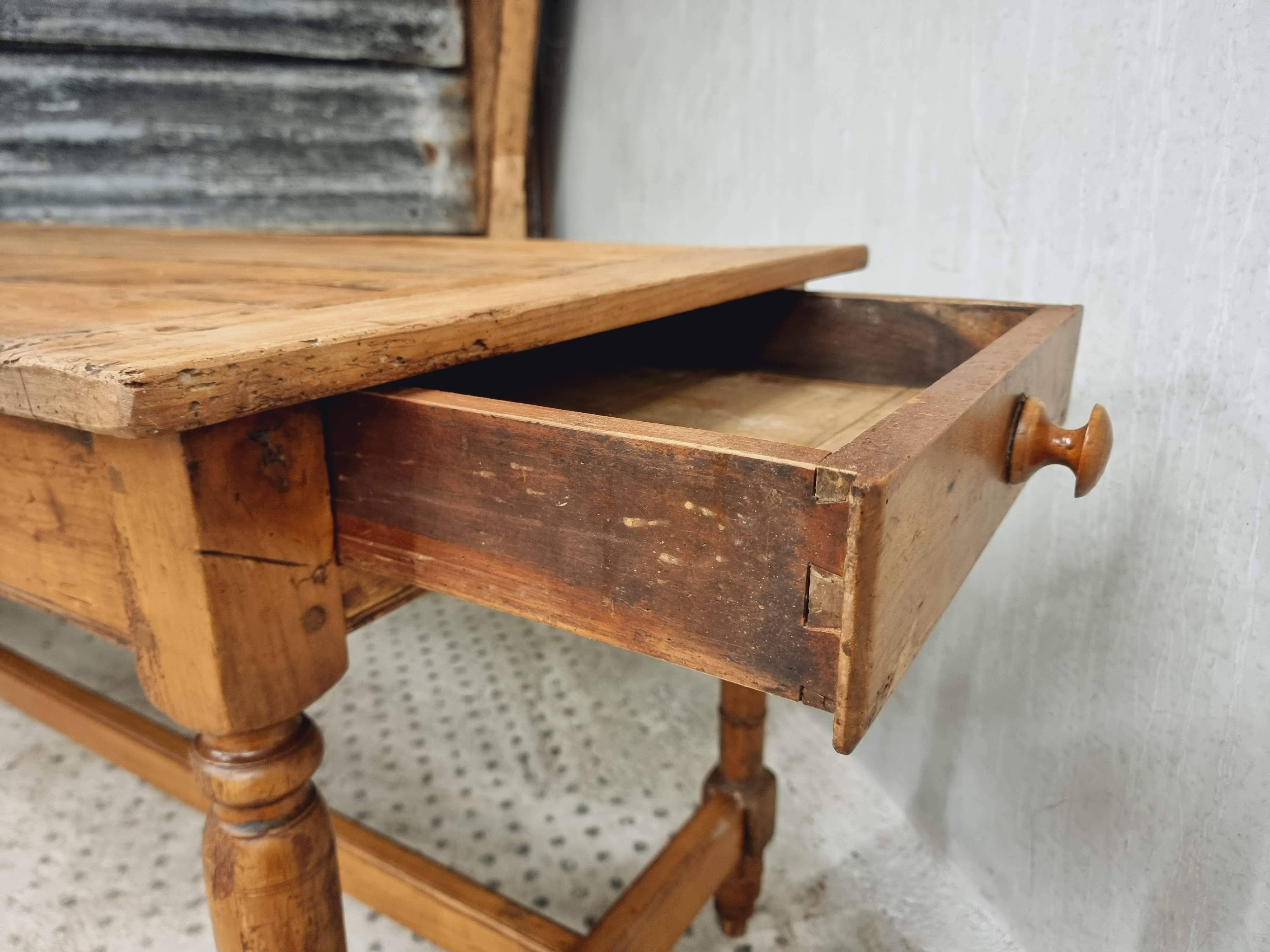 Antique French table farm dining table 19th century 73 x 201 cm