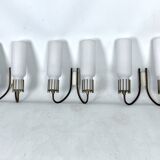 Mid-Century Modern set of three sconces in Arredoluce style. Italy 1950s