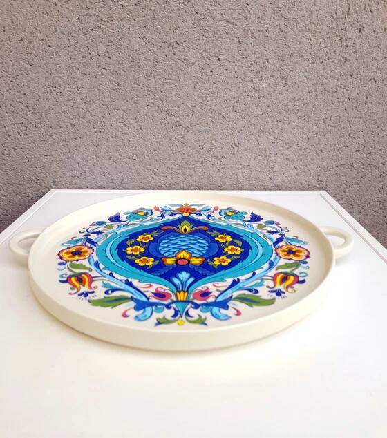Plateau Villeroy et Boch, décor Izmir, 1973