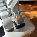 Modern designer side table with integrated chessboard – Walter & Moretti