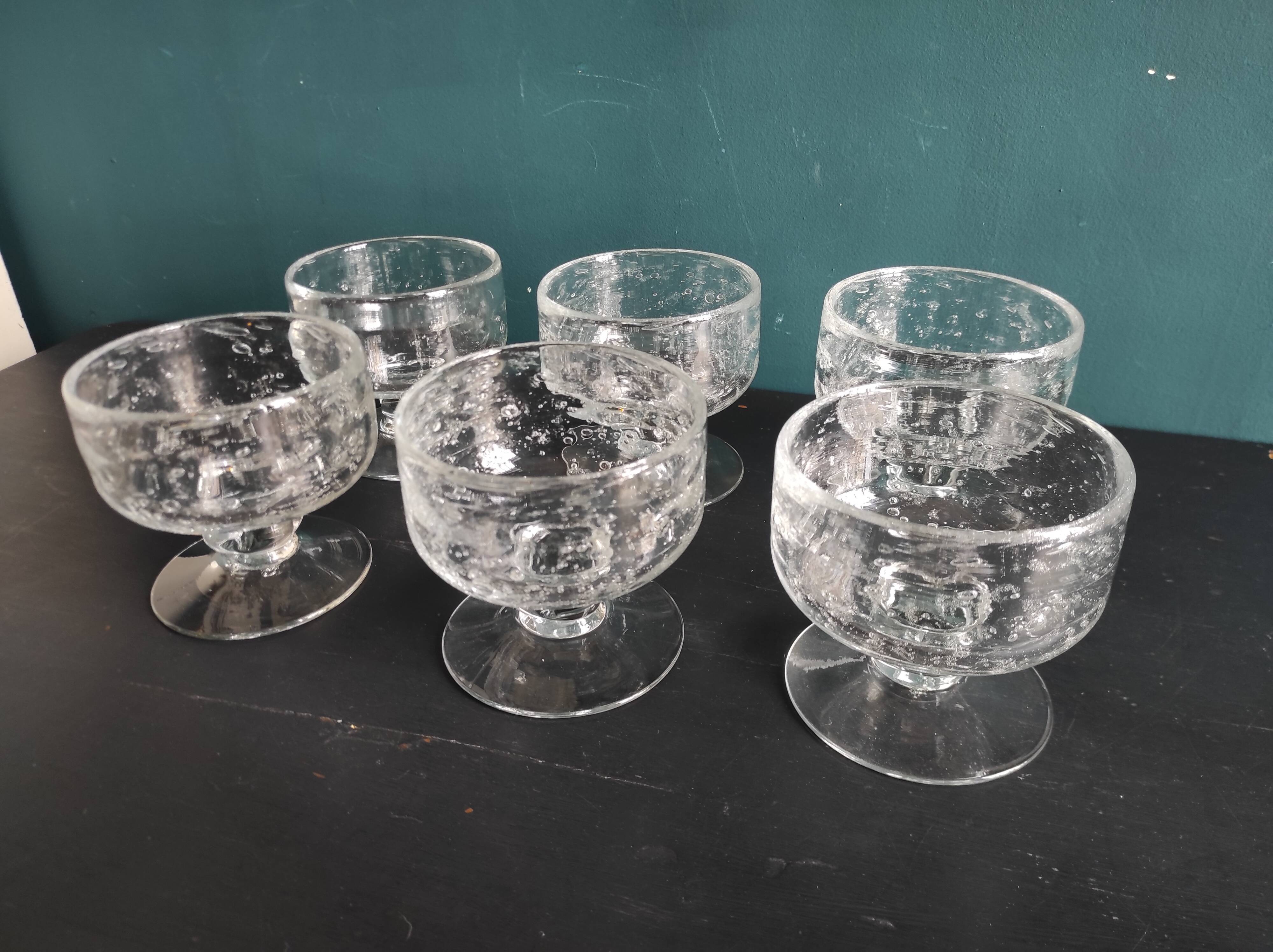 Vintage French set of 6 cups from Biot