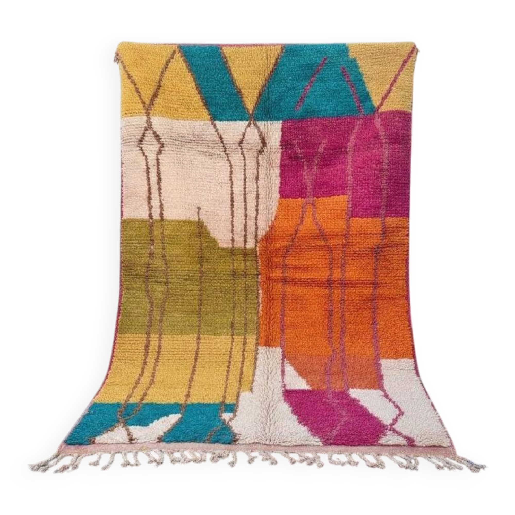 Handmade multicolored Moroccan rug 250cm x 150cm