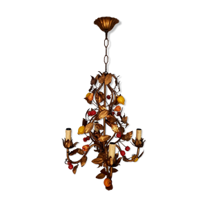 Lustre metal dore decor