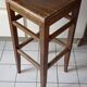 Set of 4 high oak stools 80 cm high