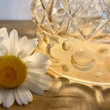 Vintage tulip lamp in amber glass