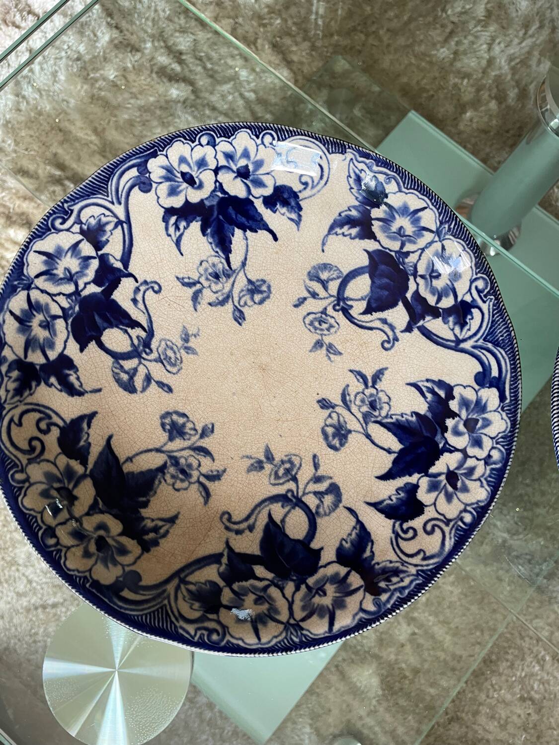 2 19th century compote bowls from Creil Montereau