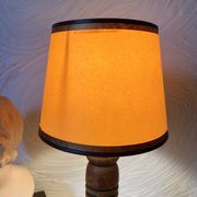 Wooden turned floor lamp, 1930s-40s.
