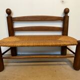 Turned wood bench