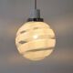 Suspended Murano glass lamp attributed to Venini, 1970s.