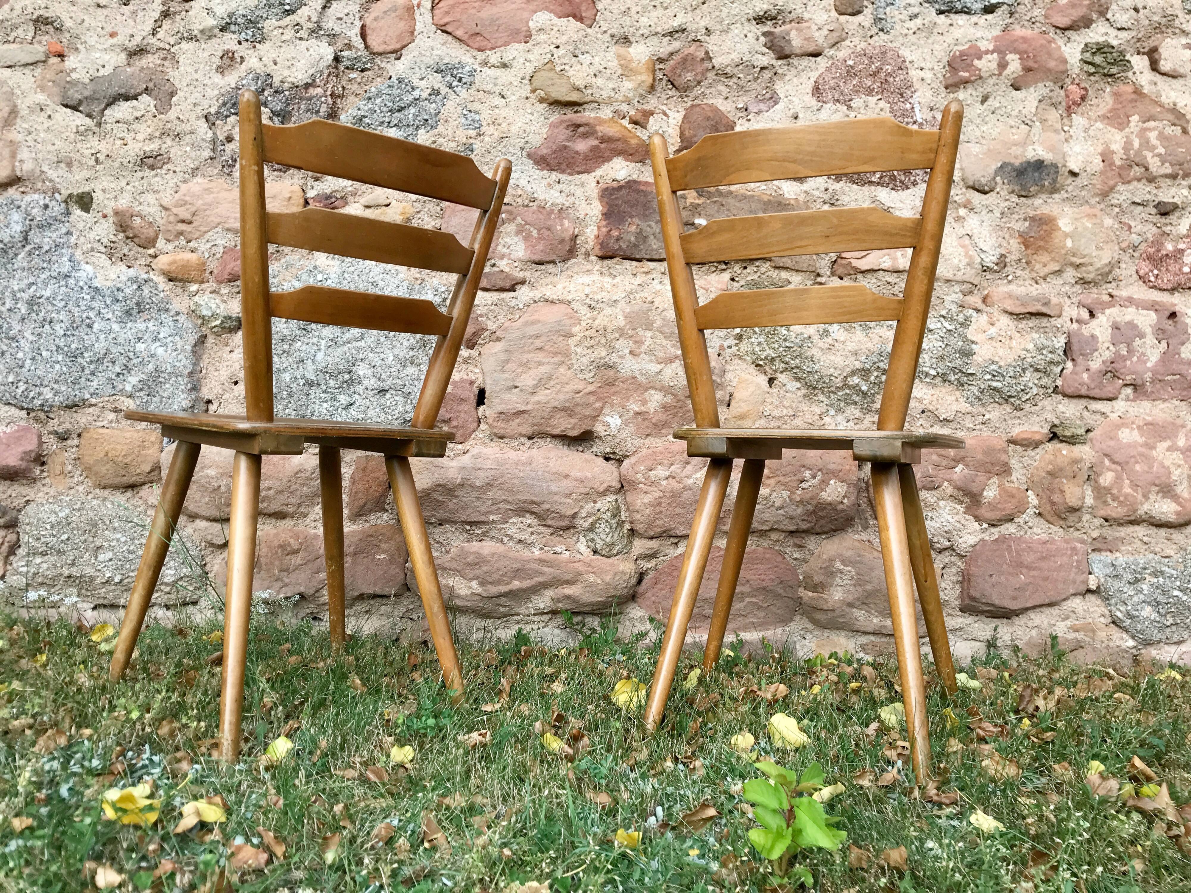 66 Scandinavian chairs or vintage wooden bistro