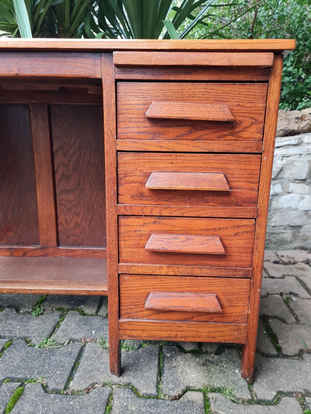 30s solid wood children's desk with 4 drawers and extensions