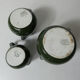 Trio of vintage bistro milk pots pilivite