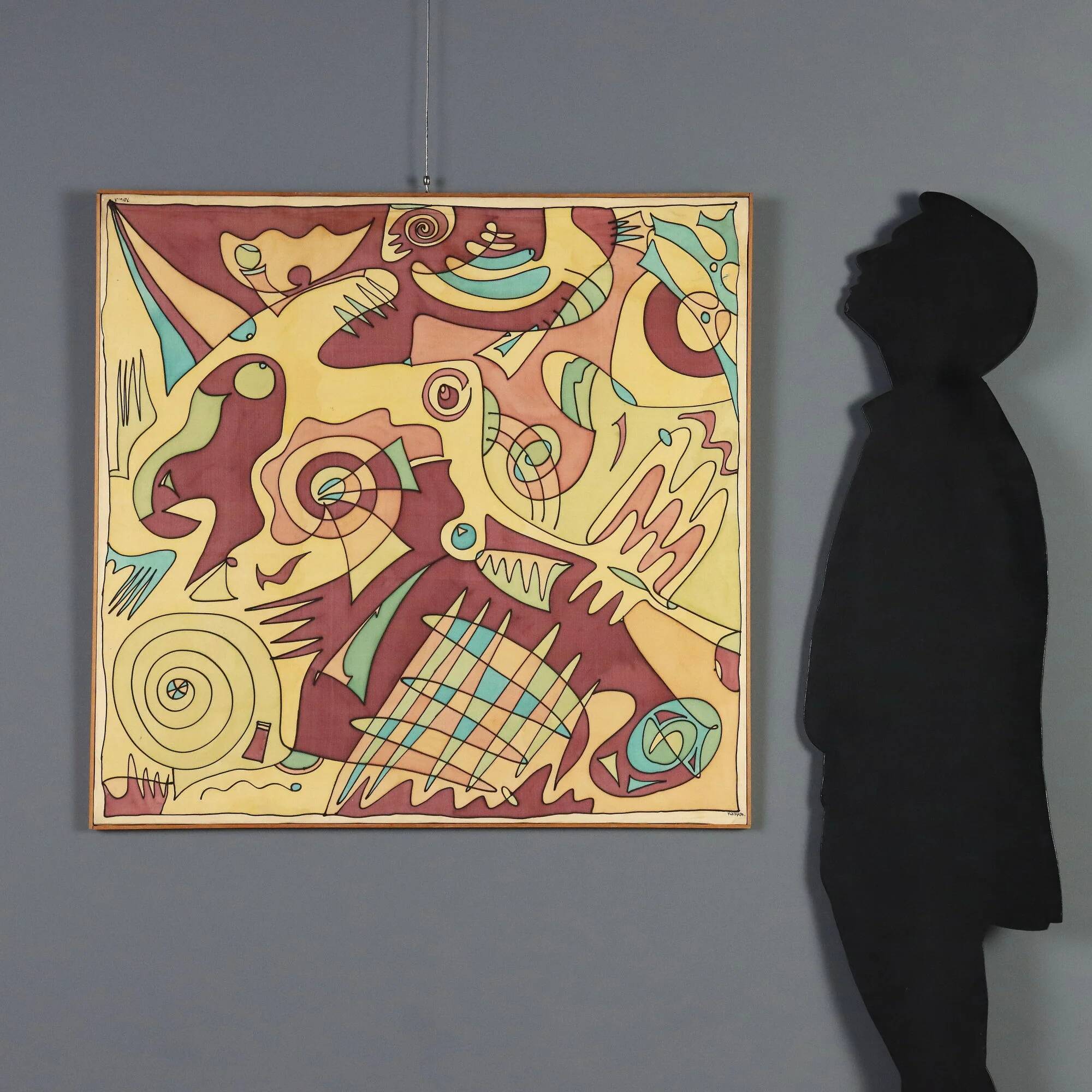 Contemporary painting signed by Maria Mesch, oil on canvas, 1998.