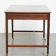 Bureau et chaise de bureau Chesterfield en cuir de vachette bleu