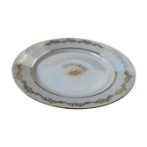 Plat rond et plat porcelaine signé LJ& cie