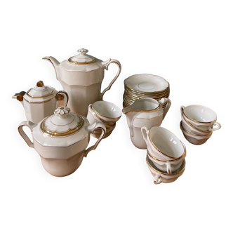 Antique porcelain coffee and tea set CG Cie France
