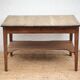 Antique oak kitchen table, office or work table, wooden furniture, decor, 19th century.