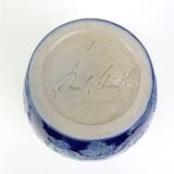 Pitcher in Alsace sandstone - vine theme - grape pattern