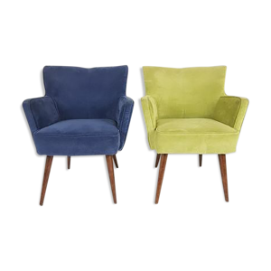 Set de 2 chaises années - bleu vert