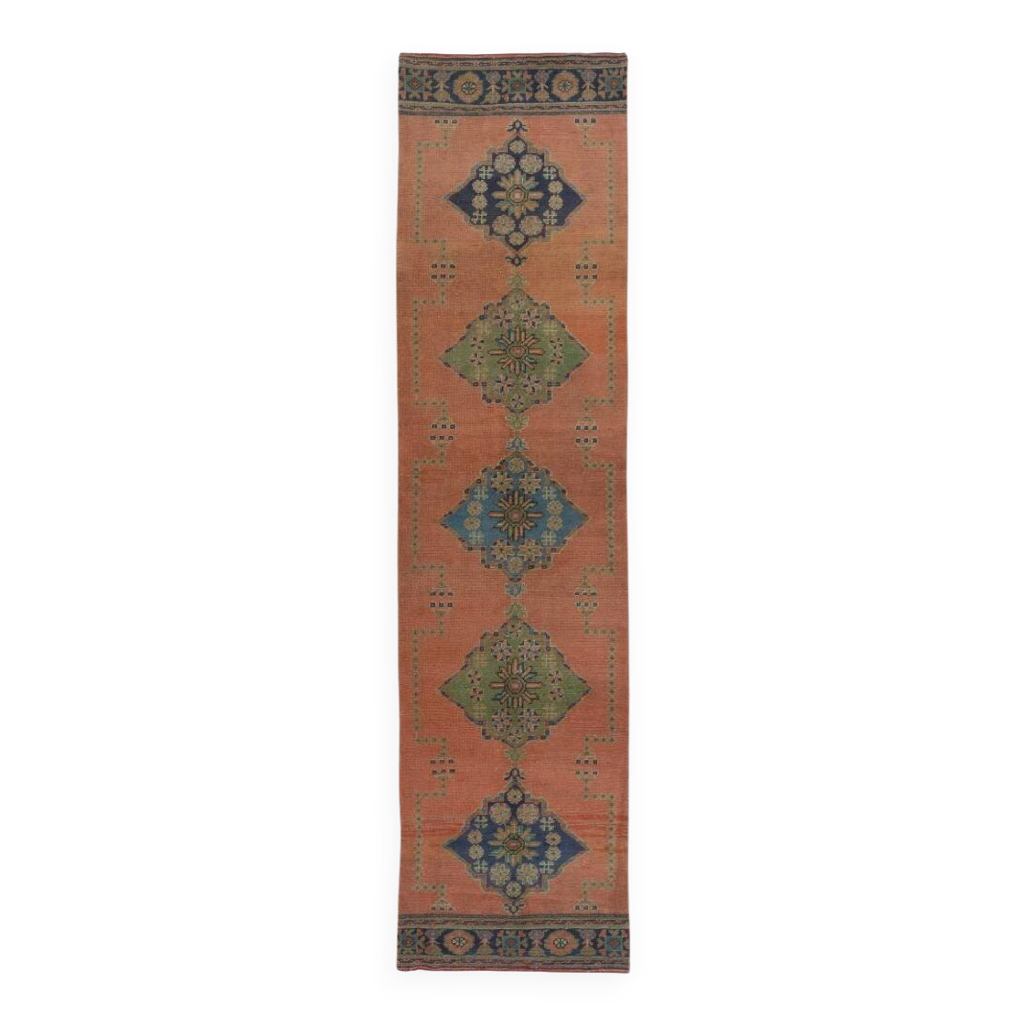 Vintage Runner Rug for Kitchen. Handmade Hallway Rug. Turkish Stair Rug