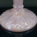 Palm tree lamp in pearly pink ceramic, Italy, circa 1960
