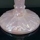 Lampe Palmier en céramique rose nacrée, Italie, circa 1960