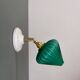 Applique globe vintage en opaline bleue turquoise