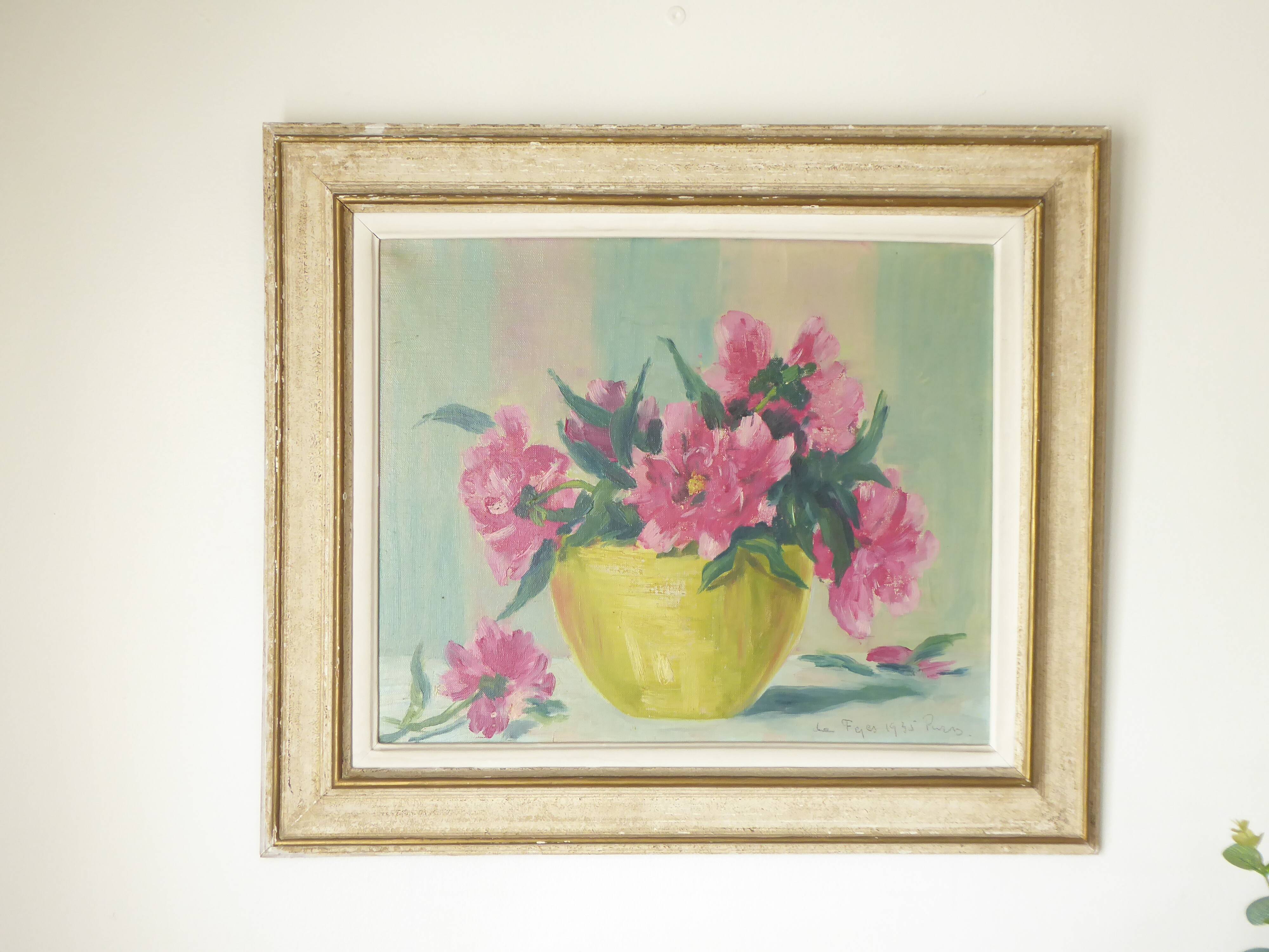 Bouquet de fleurs Huile sur toile