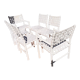 4 chaises & 2 fauteuils lounge tressés vintage triconfort, 1980 france