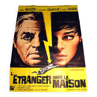 Affiche cinéma originale "l'étranger dans la maison" 1968 MASON CHAPLIN 120x160 cm