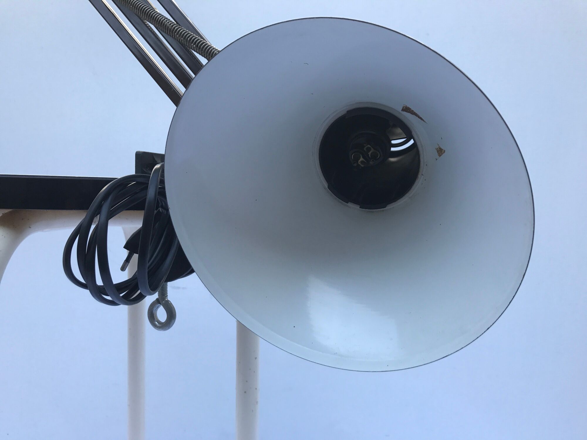 Architect articulated metal globe Brown vintage 70s desk lamp