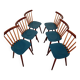 Set of 6 vintage bistro chairs