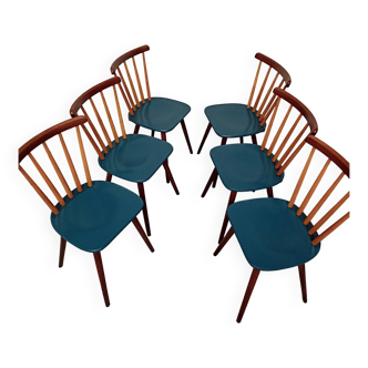 Lot 6 chaises bistrot vintage