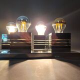 Pair of Spage Age 1970 chrome wall lights.