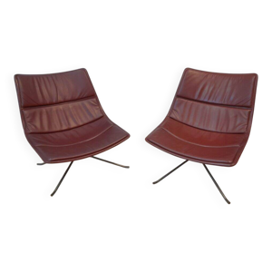 Paire de fauteuils lounge