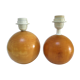 Two lamps balls solid wood By IMT italy vintage