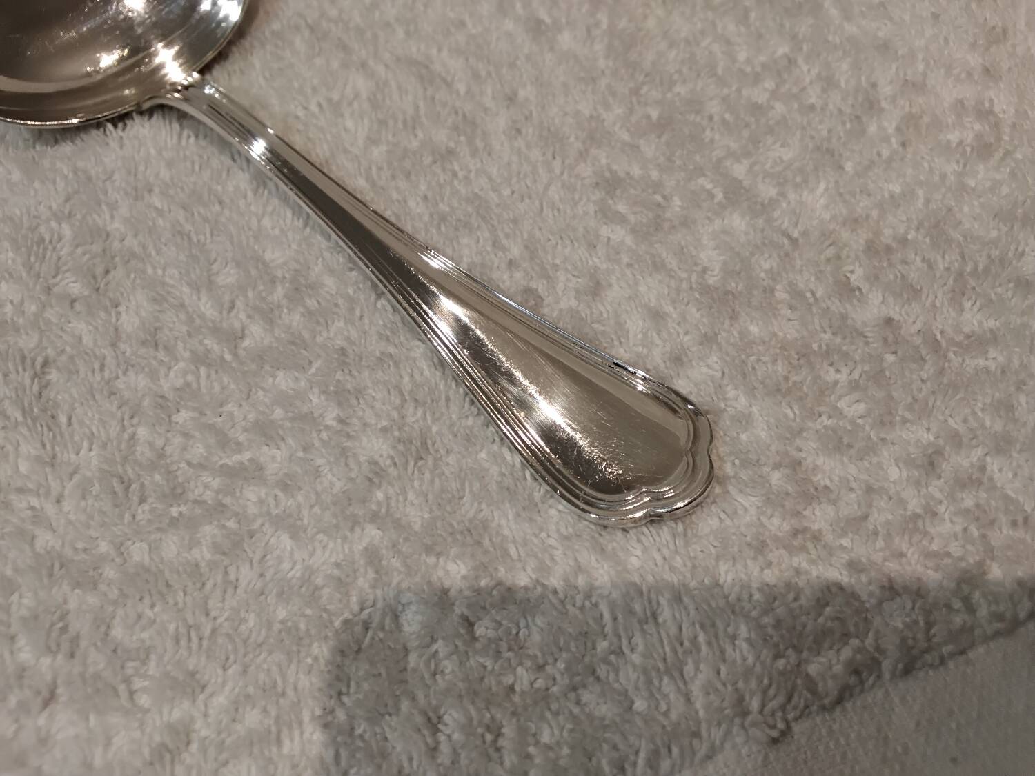 Christofle Spatours silver plated sauce spoon, 17.8cm