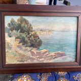 Old painting 1927 landscape