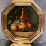 Oil painting on panel Still Life signed C. Ventura