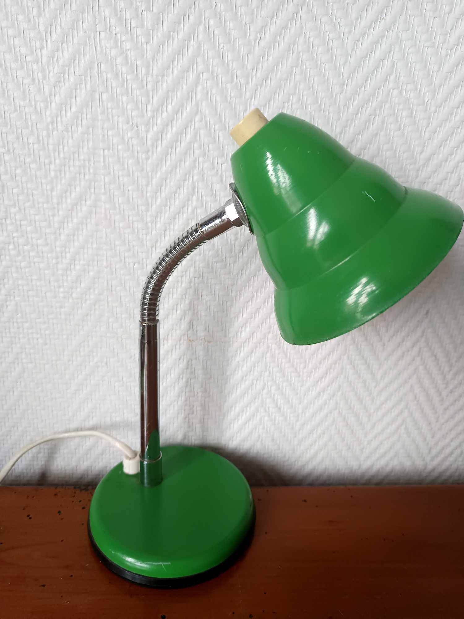 Vintage green cocotte lamp 1950