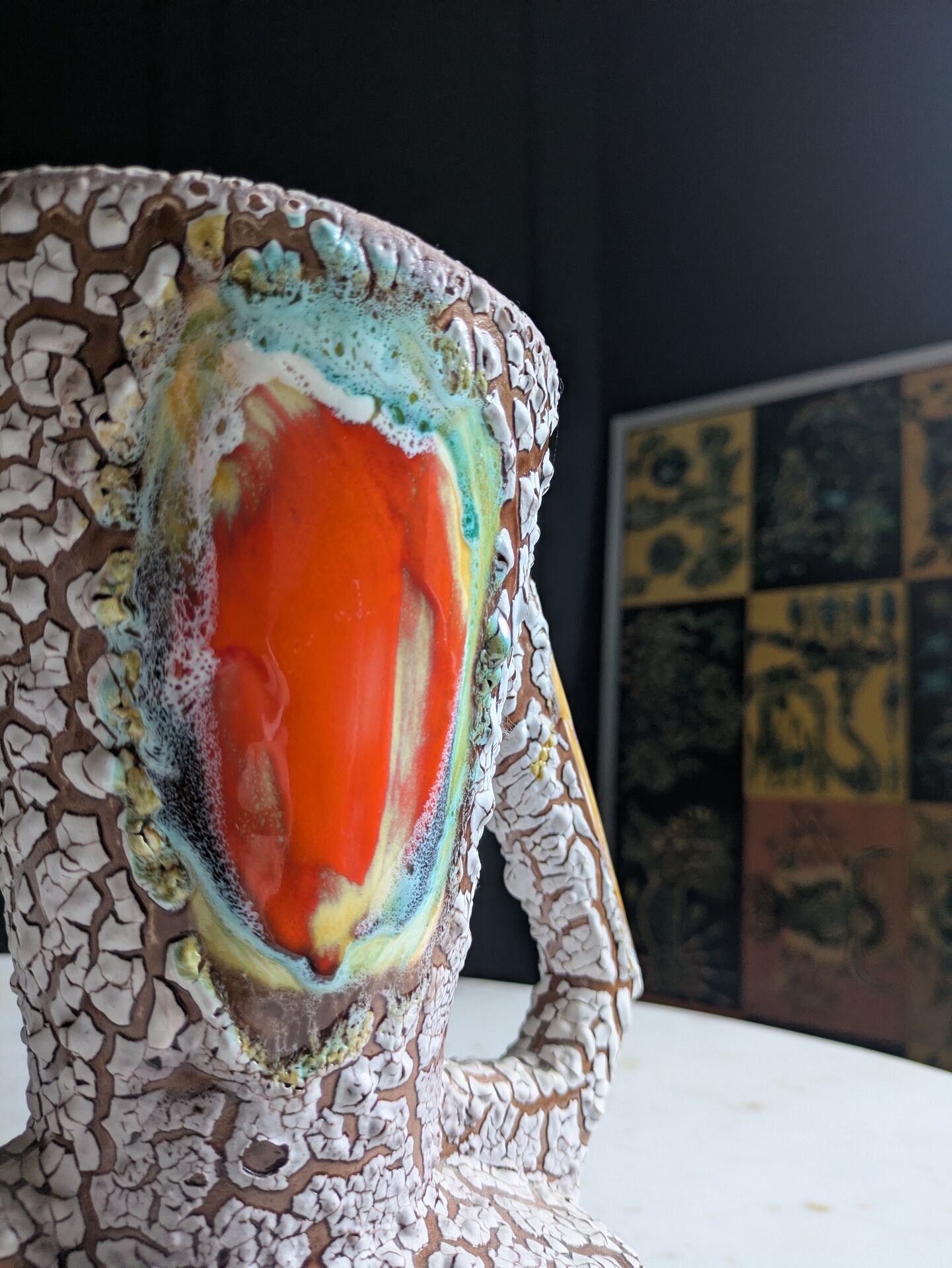 Brutalist vase ''Fat Lava'' Mid century