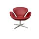 Swan chair by Arne Jacobsen for Fritz Hansen in Indian red leather