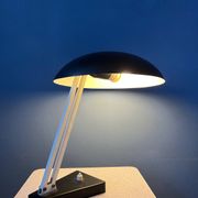 Vintage black flexible desk lamp by Hala, Bauhaus style