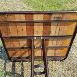 Teak and wrought iron high table