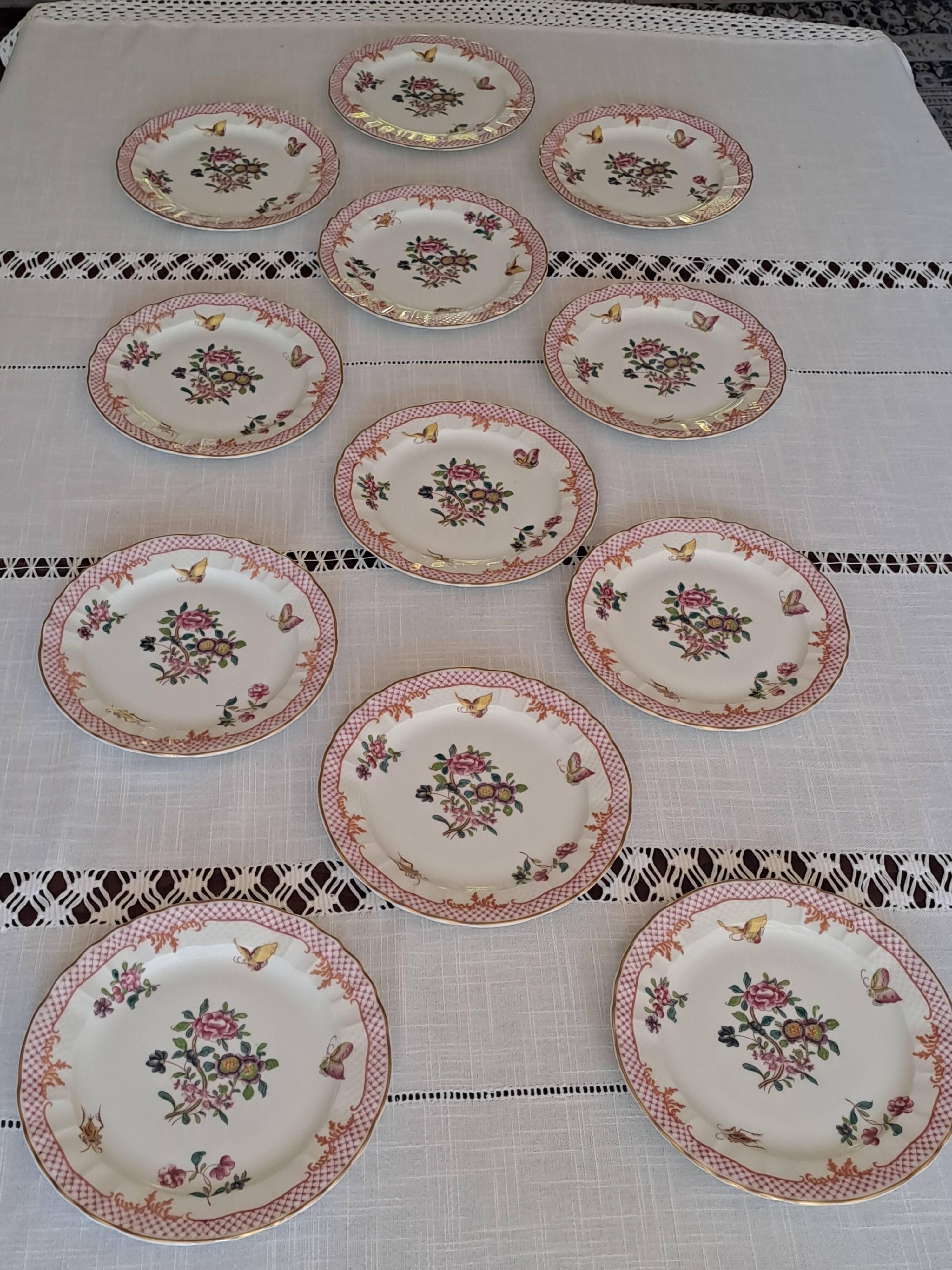 Assiettes à dessert Bernardeaud Limoges _Compagnie des  Indes
