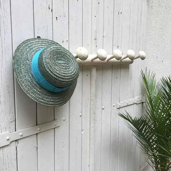 Patère vintage jaune paille